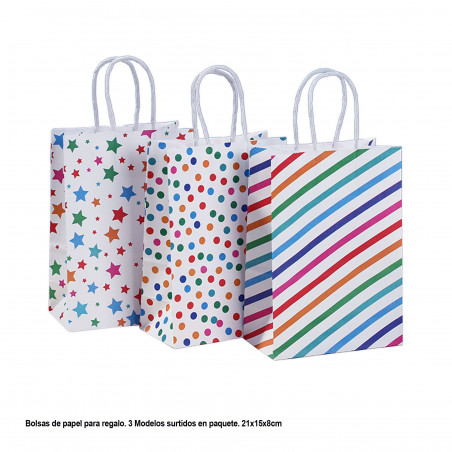 Sac en pois et rayures 210x150x80mm 3ms