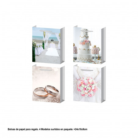 Sac à images mariage 240x180x85mm 4ms peq