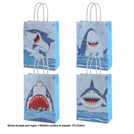 Sac requins 21x15x8cm 4ms