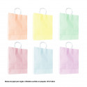 Sac pastel couleur macaron 27x21x8cm 6ms med