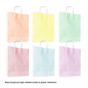 Sac en couleurs pastel macaron 33x26x12cm 6ms gr