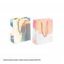 Sac à brillance nacrée 235x195x80mm gr