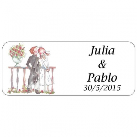 Etiquette Adhesive Mariage Romeo Et Juliette