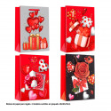 Sac San Valentin avec cœurs 40x30x12cm 4ms gr