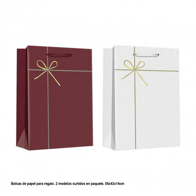 Sac lisse avec nœud 55x43x14cm 2ms xl