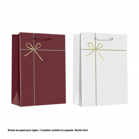 Sac lisse avec nœud 55x43x14cm 2ms xl