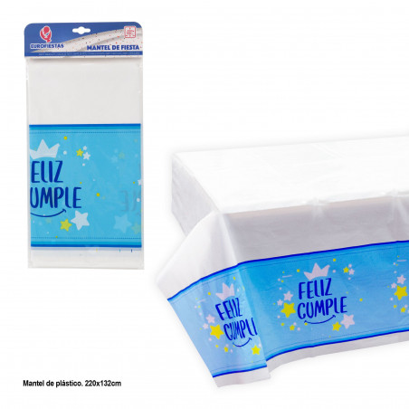Nappe collection joyeux anniversaire bleue