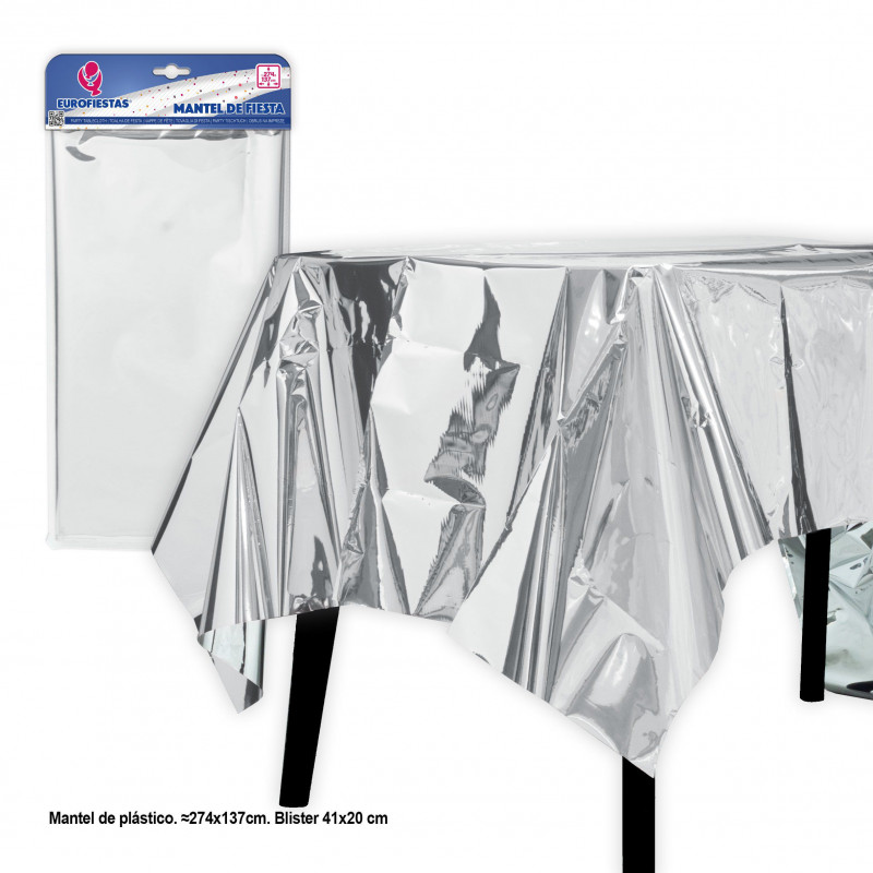 Nappe réutilisable 137 274cm argent