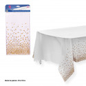 Nappe noire à pois dorés 274x137cm