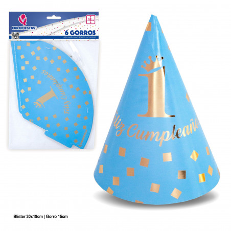 Bonnet collection heureux 1er anniversaire bleu