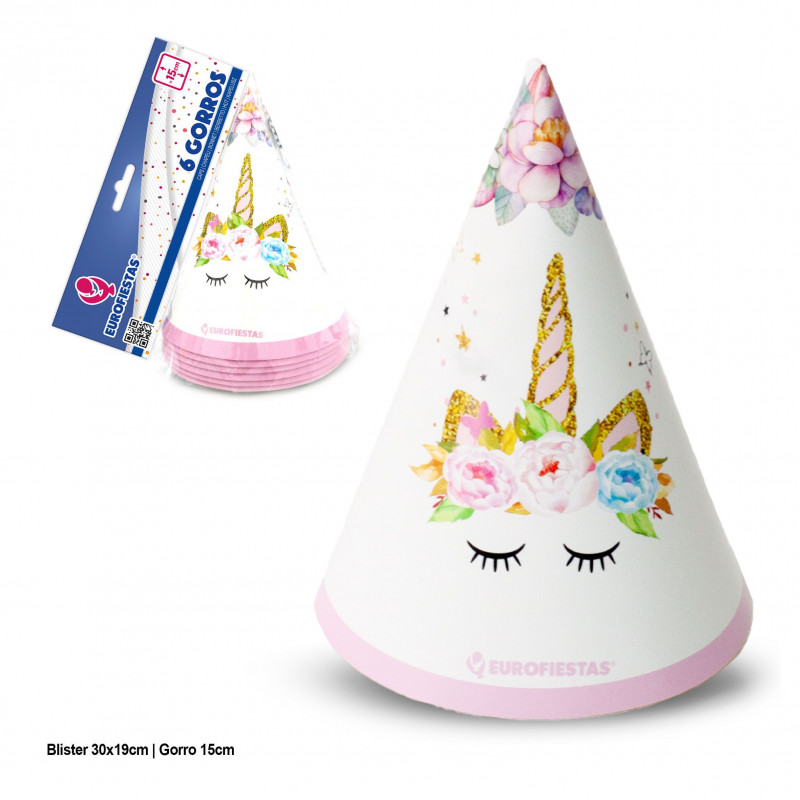 Chapeaux de licorne rose 6 pièces