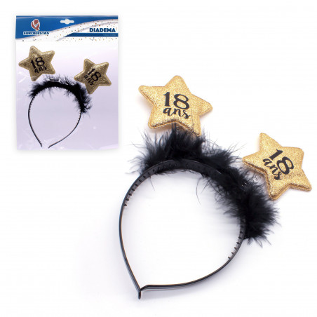 Bandeau étoile dorée 18 ans