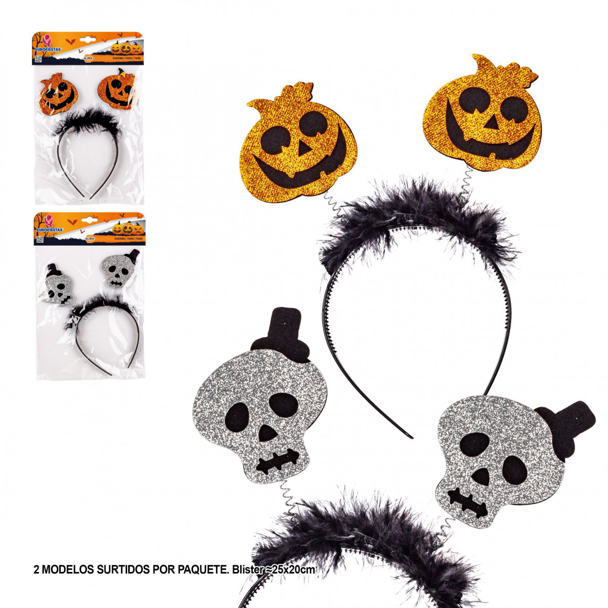 Bandeau tête de mort d'Halloween 2 ms