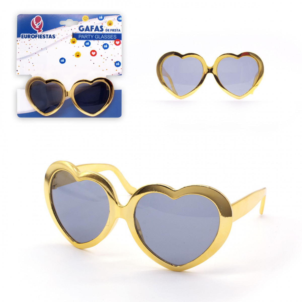 Lunettes coeur doré