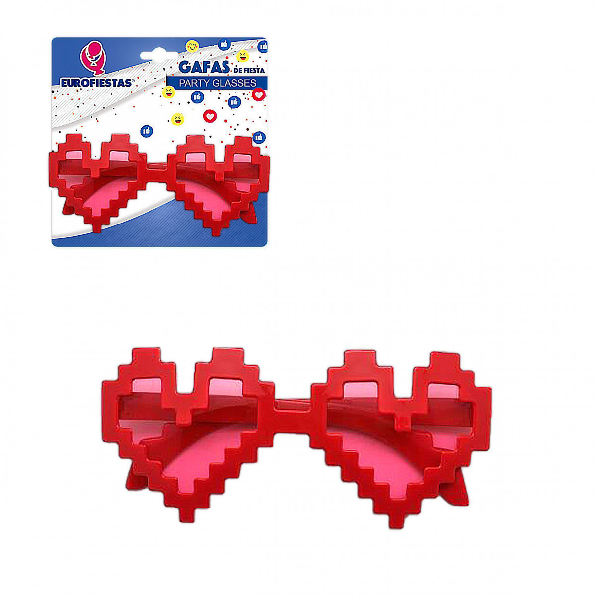 Lunettes coeur pixélisées