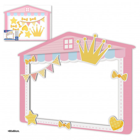 Photocall Casita Rosa avec Couronne