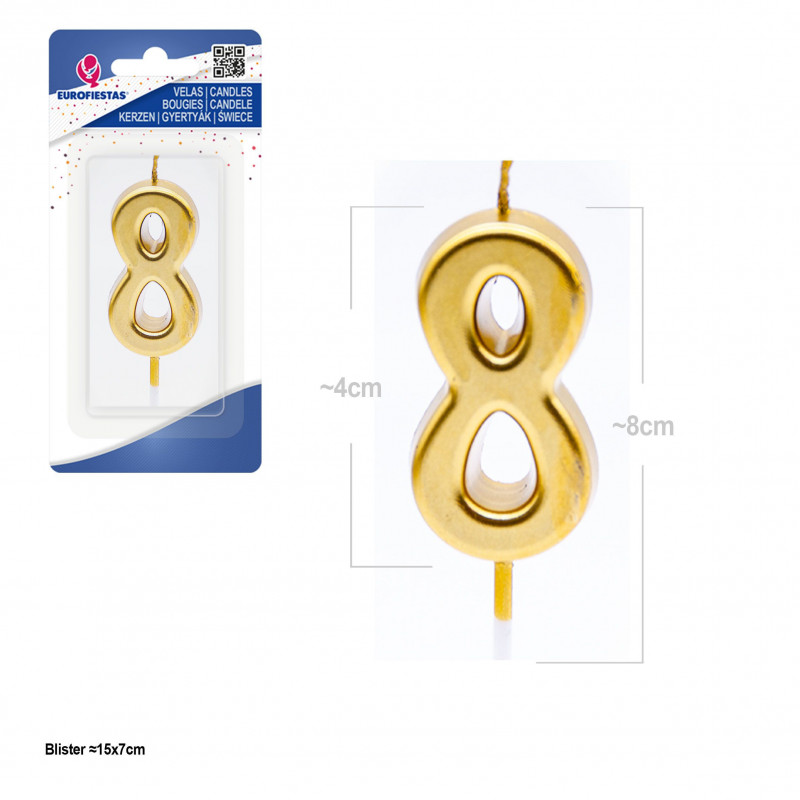 Bougie or n° 8