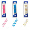 Bougies d'anniversaire fines assorties avec paillettes