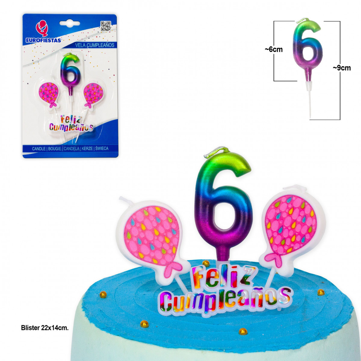 Nuances de bougies joyeux anniversaire n°6