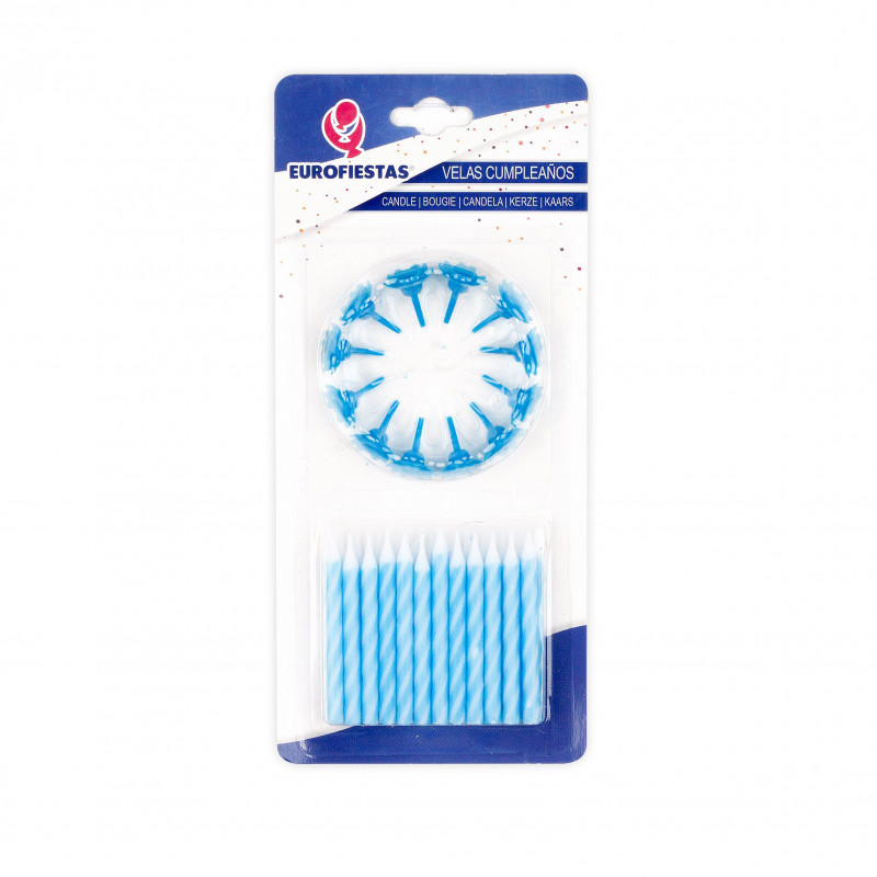 24 bougies bleues