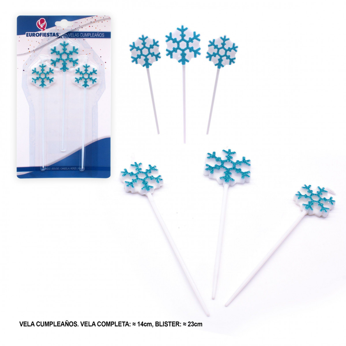 3 bougies flocon de neige