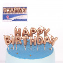 "Ensemble de bougies joyeux anniversaire or"