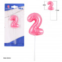 Bougie rose dodue n° 2