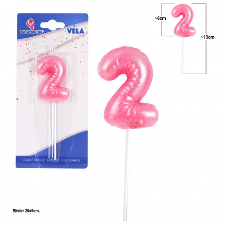 Bougie rose dodue n° 2