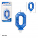 Bougie polygonale bleue 0