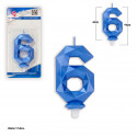 Bougie polygonale bleue 6