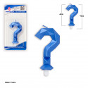 Bougie polygonale bleue