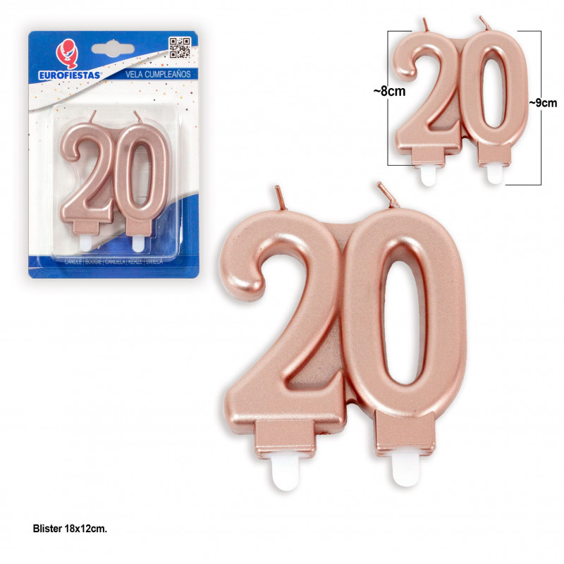 Bougie bloc or rose 20