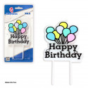 Bougie bloc ballon joyeux anniversaire