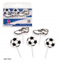 Bougies Décoratives de Football Pack de 5 pièces pour Gâteaux et Fêtes Thématiques