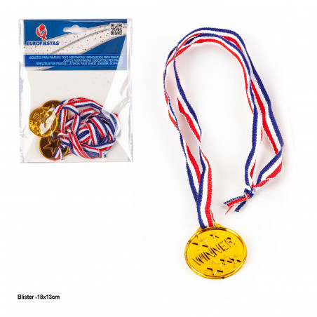 Jouet pinata médaille gagnante d'or 3pcs