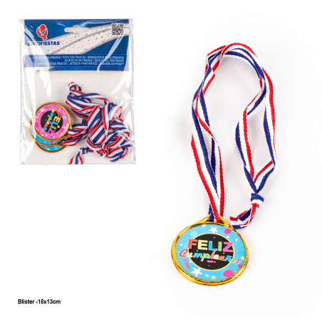 Jouet pour piñata médaille joyeux anniversaire 3pcs