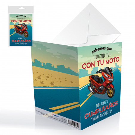 Carte d'anniversaire moto