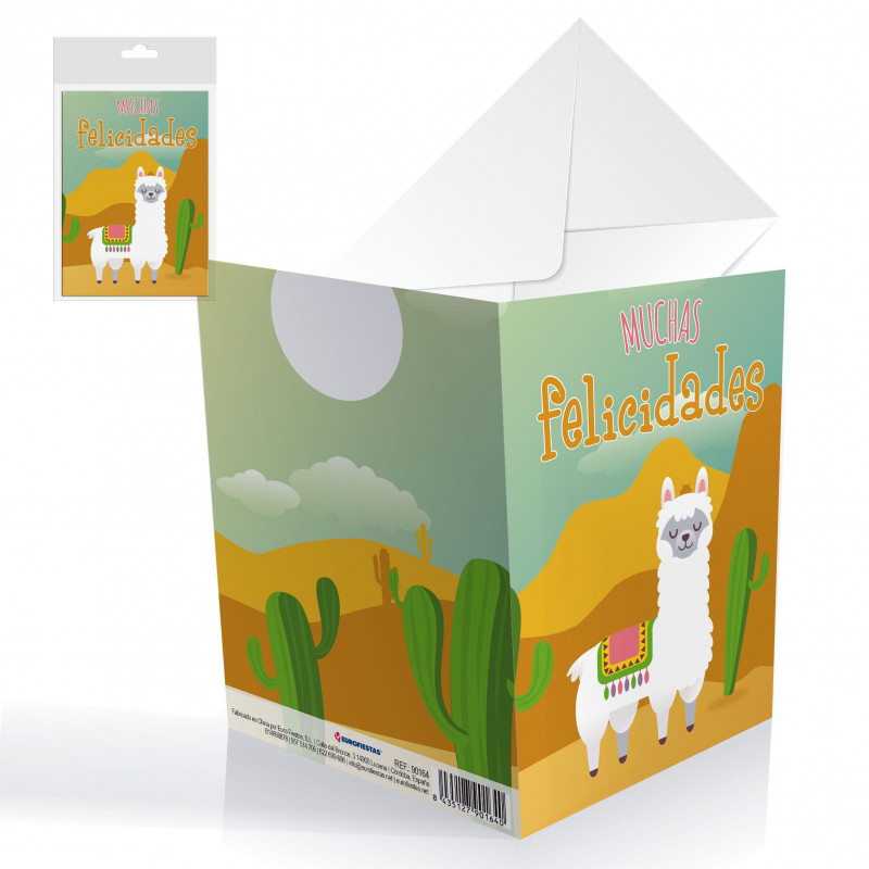 Carte de félicitations lama