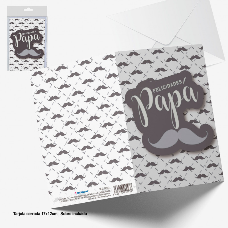 Carte de félicitations félicitations papa moustaches