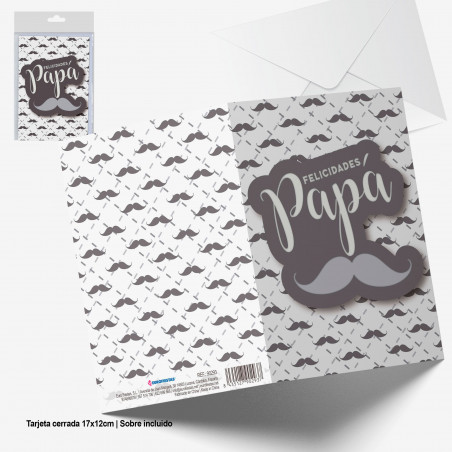 Carte de félicitations félicitations papa moustaches