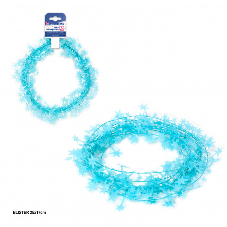 Bande décorative rigide étoiles 5m ciel