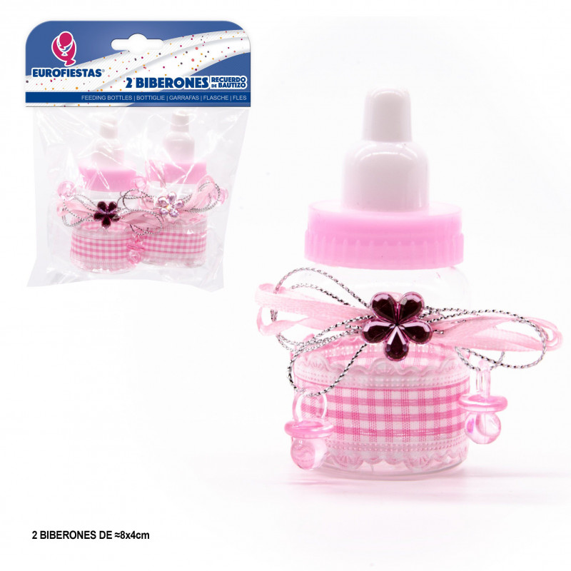 Broche fleur rose bouteille