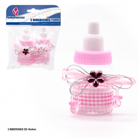 Broche fleur rose bouteille