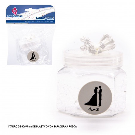 "Pot silhouettes couple petit nœud"