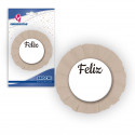 Broche beige heureux