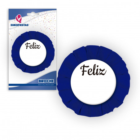 Broche heureux marine