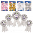 Ensemble de broches pour enterrement de vie de jeune fille à fleurs lilas, 4 pièces
