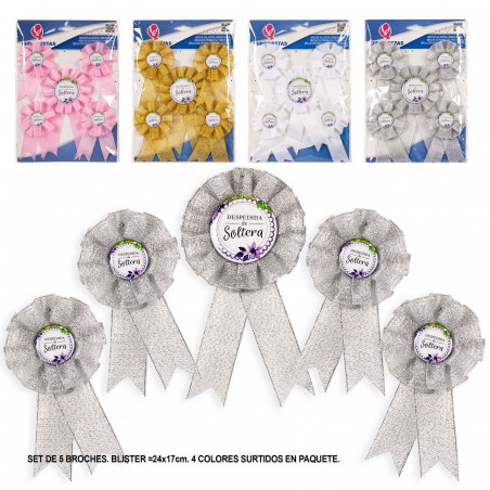 Ensemble de broches pour enterrement de vie de jeune fille à fleurs lilas, 4 pièces