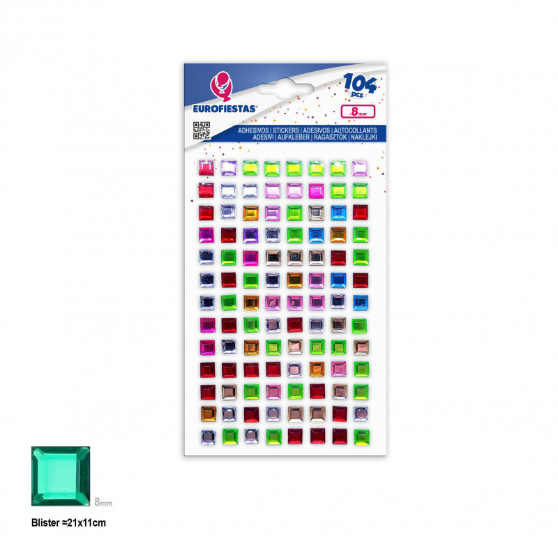 105 carrés adhésifs couleur peq