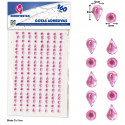 160 gouttes adhésives rose